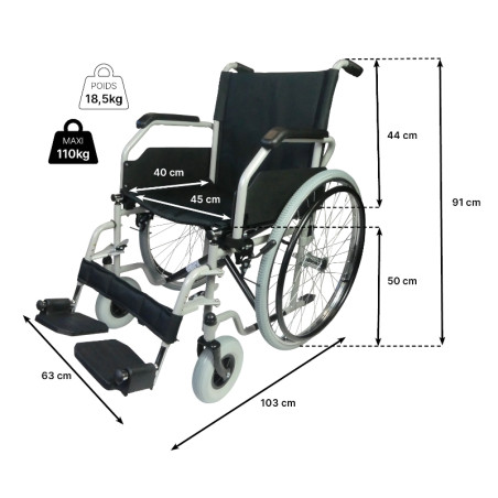 Fauteuil roulant manuel Robust