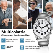 Montre parlante mixte pour malvoyant radio pilotée