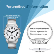 Montre parlante mixte pour malvoyant radio pilotée