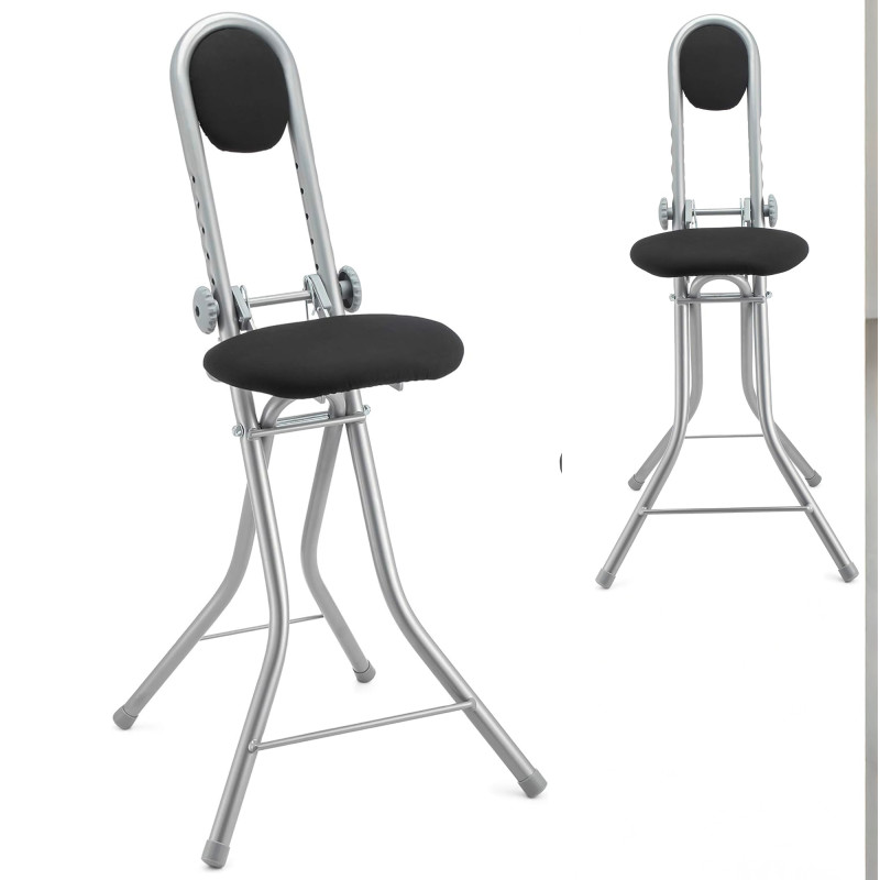 Siège d'appoint avec coussin ergonomique - Gris - 47 cm