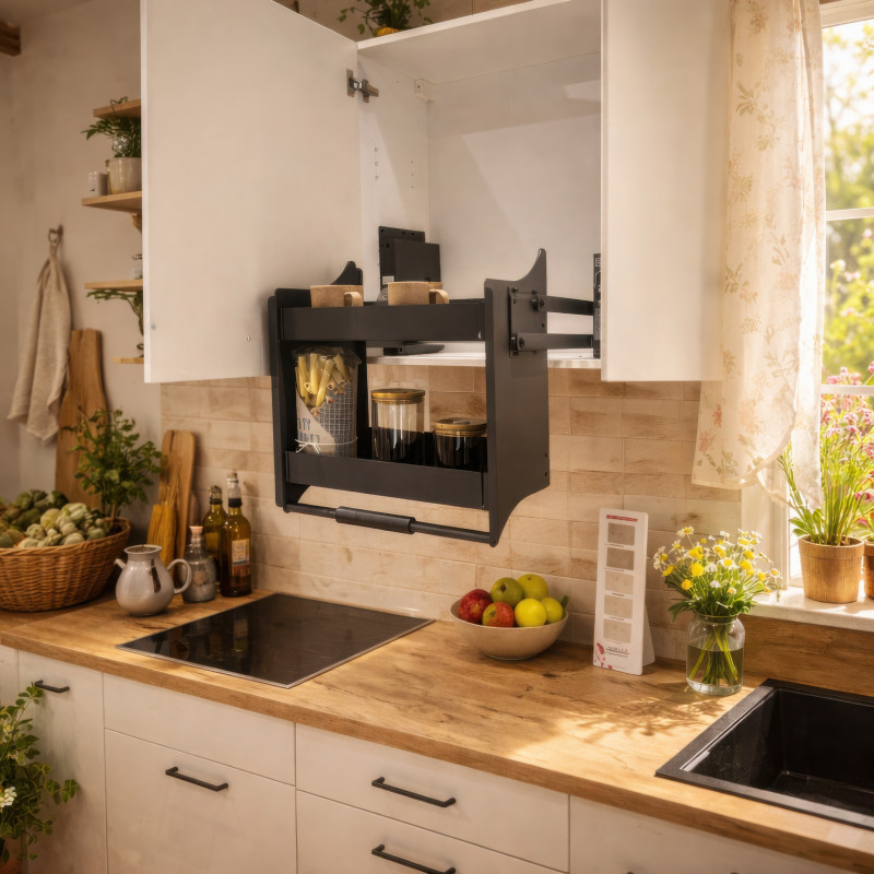 Etagère de cuisine basculante SmartAccess - Gris anthracite - 12 kg