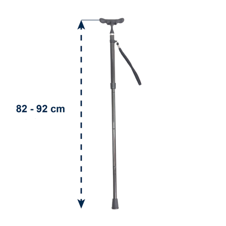 Canne de marche pliante en fibre de carbone avec poignée ergonomique
