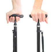 Canne de marche pliante en fibre de carbone avec poignée ergonomique