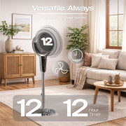 Ventilateur colonne noir de 90 cm + télécommande