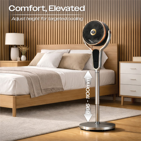 Ventilateur colonne noir de 90 cm + télécommande