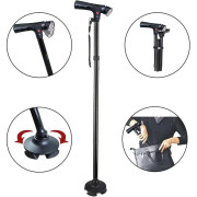 Canne de marche télescopique lumière et alarme