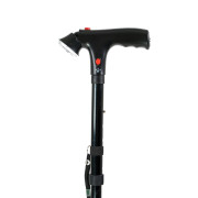 Canne de marche télescopique lumière et alarme