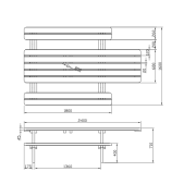 Table de pique-nique en bois autoclave PMR