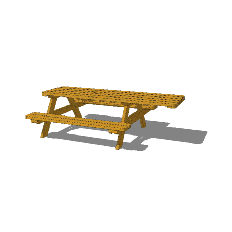 Table de pique-nique en bois autoclave PMR