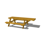 Table de pique-nique en bois autoclave PMR