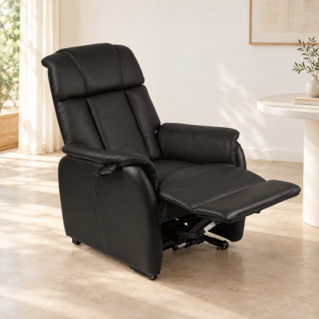 Fauteuil releveur électrique Cuir 2 moteurs Alphonse