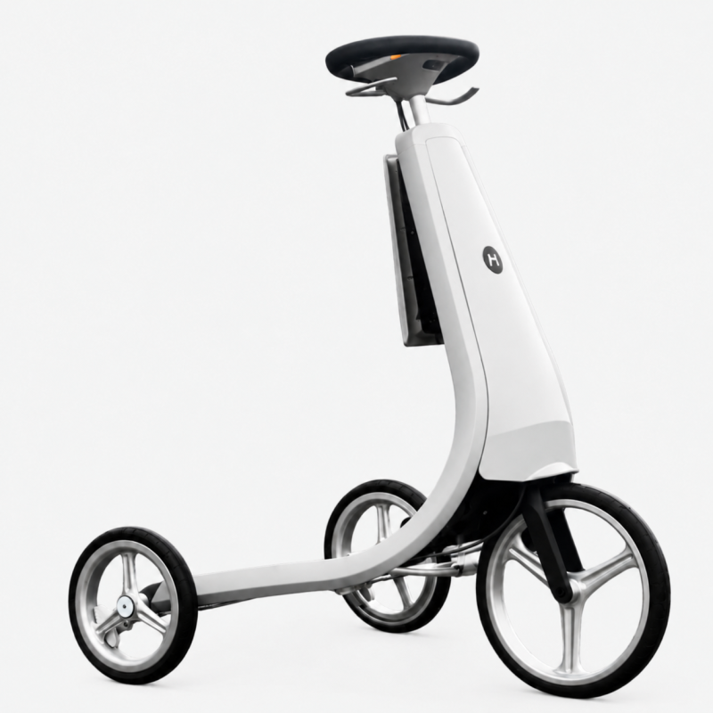 Déambulateur 3 roues pliable avec siège MOVU - Blanc - 110 kg