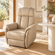 Fauteuil releveur électrique 2 moteurs tissu assise visco Alphonse