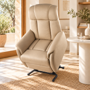 Fauteuil releveur électrique 2 moteurs tissu assise visco Alphonse