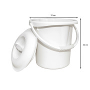 Seau hygiénique avec couvercle et anse