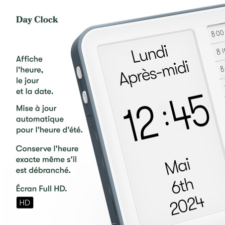 Horloge Alzheimer avec rappels de tâches quotidiennes - Day hub