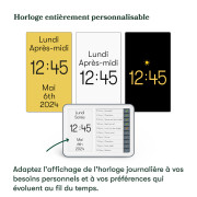 Horloge Alzheimer avec rappels de tâches quotidiennes - Day hub