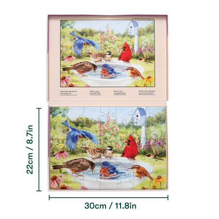 Puzzle Alzheimer 35 pièces - Oiseaux du jardin