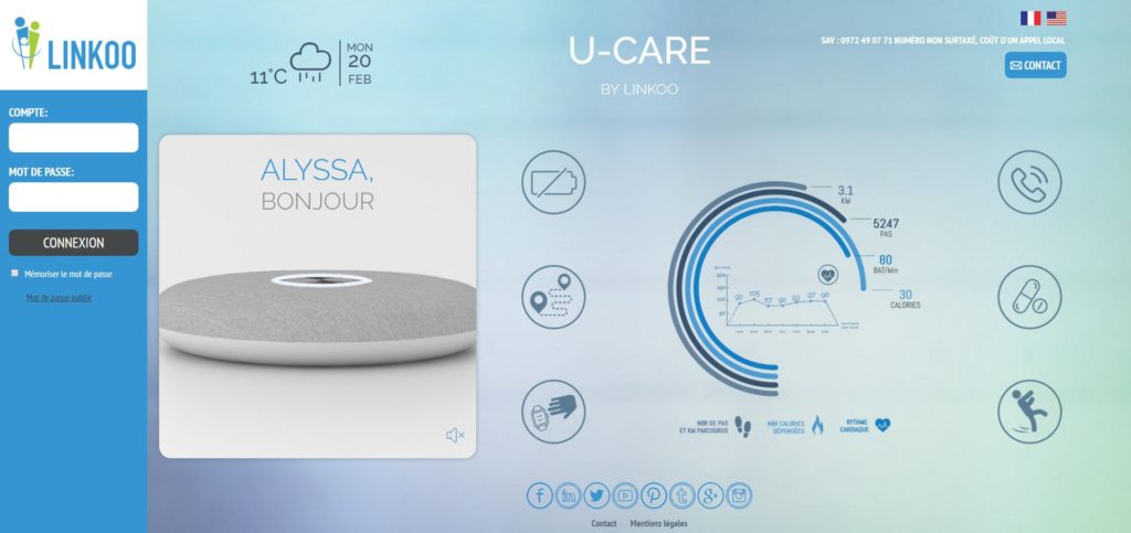 Capture de la plateforme U-CARE Linkoo