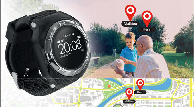 Montre GPS pas cher pour personne agée avec géolocaliseur alarme chez