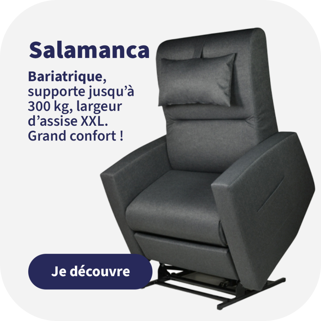 Fauteuil releveur Salamanca, meilleurs fauteuil releveur bariatrique TOUS ERGO