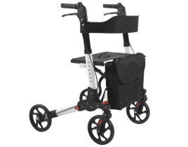 Arebos Déambulateur Noir 4 Roues, Déambulateur Pliable/Rollator