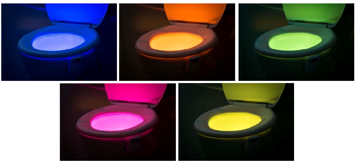 Litzee Lampe De Toilette, Veilleuse Led Pour Wc Salle De Bain