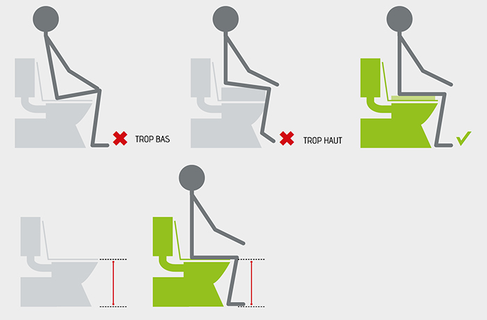 Réducteur de WC avec marche - Poignées incluses - Pliable - Aide à