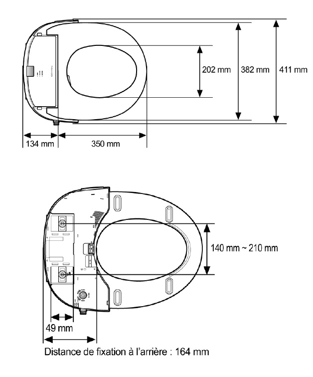 Abattant WC japonais blanc - Aseo Plus - Olfa